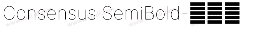 Consensus SemiBold字体转换